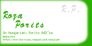 roza porits business card